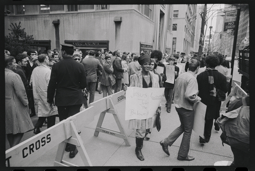 Download the full-sized image of Marsha P. Johnson Marching at St. Patrick's Cathedral Demonstration