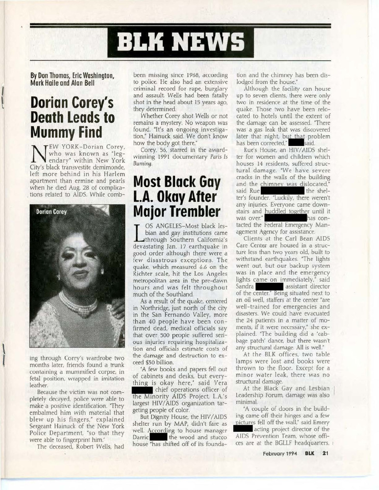 Download the full-sized PDF of Dorian Corey's Death...