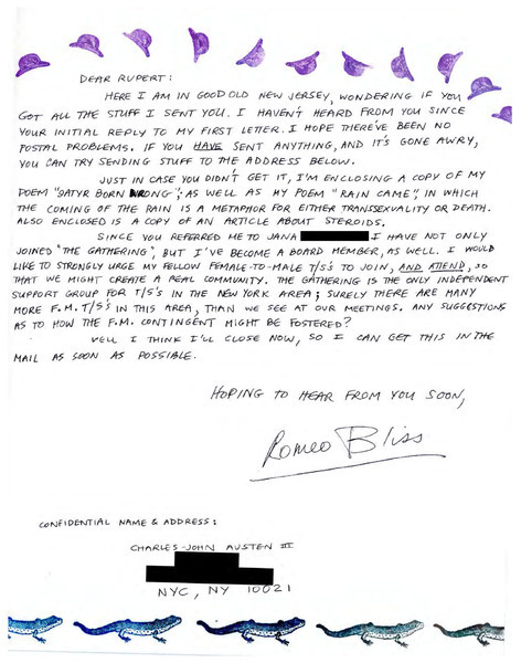 Download the full-sized image of Letter from Romeo Bliss to Rupert Raj