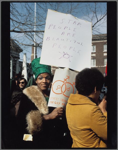 Download the full-sized image of Marsha P. Johnson in a Crowd During Gay Rights Demonstration