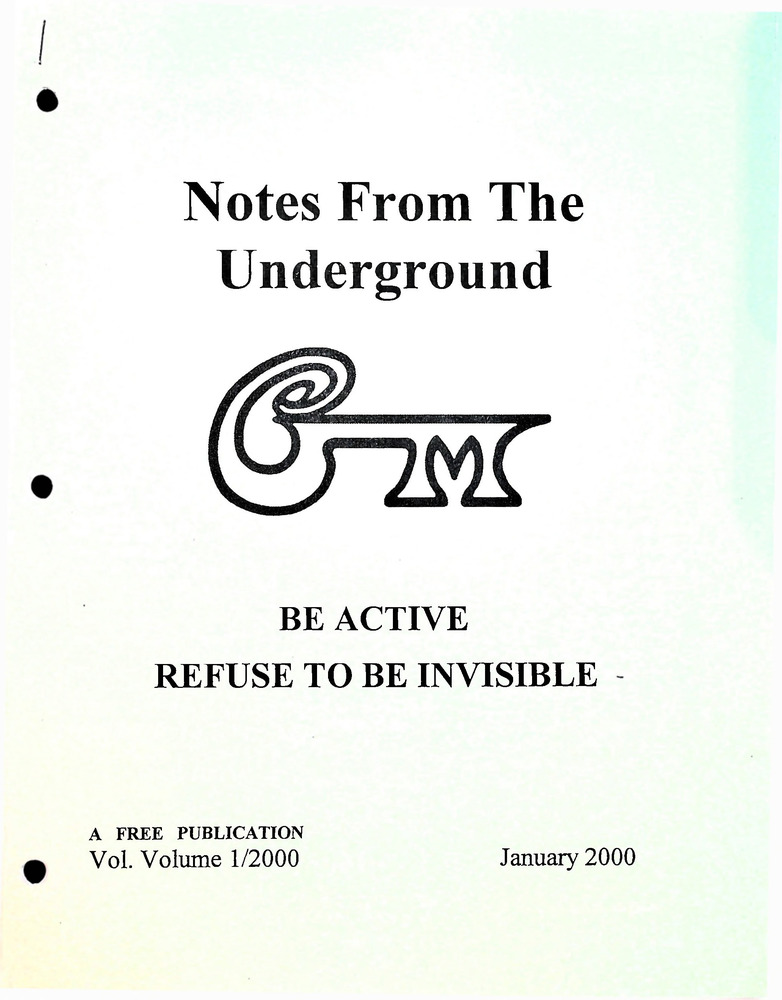 Download the full-sized PDF of Notes From The Underground 2000 No. 1